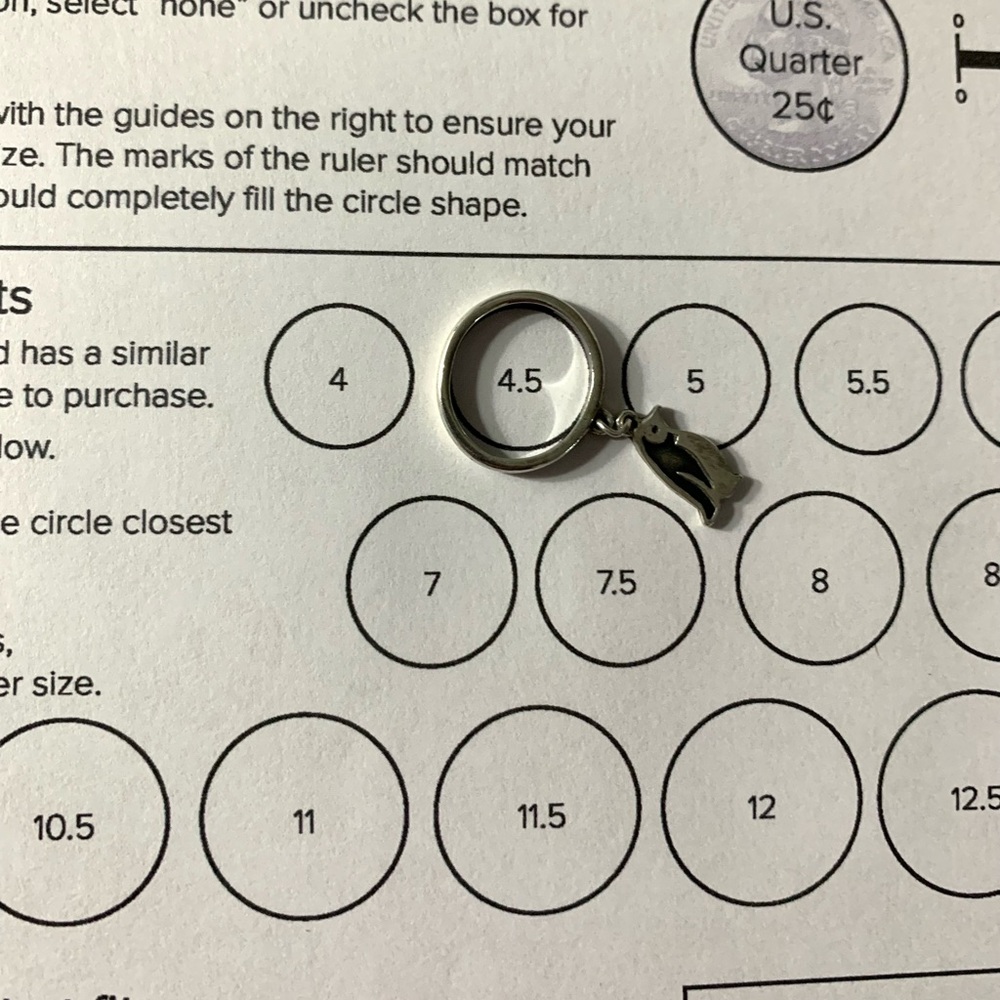 RETIRED James Avery Sterling Silver Penguin Dangle Ring - Picture 7 of 7